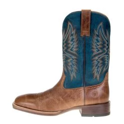 Ariat Men's Valor Ultra Dark Tan 11in. Rocky Blue Square Toe Boots -Western Cowboy Equipment Store 10034080 2