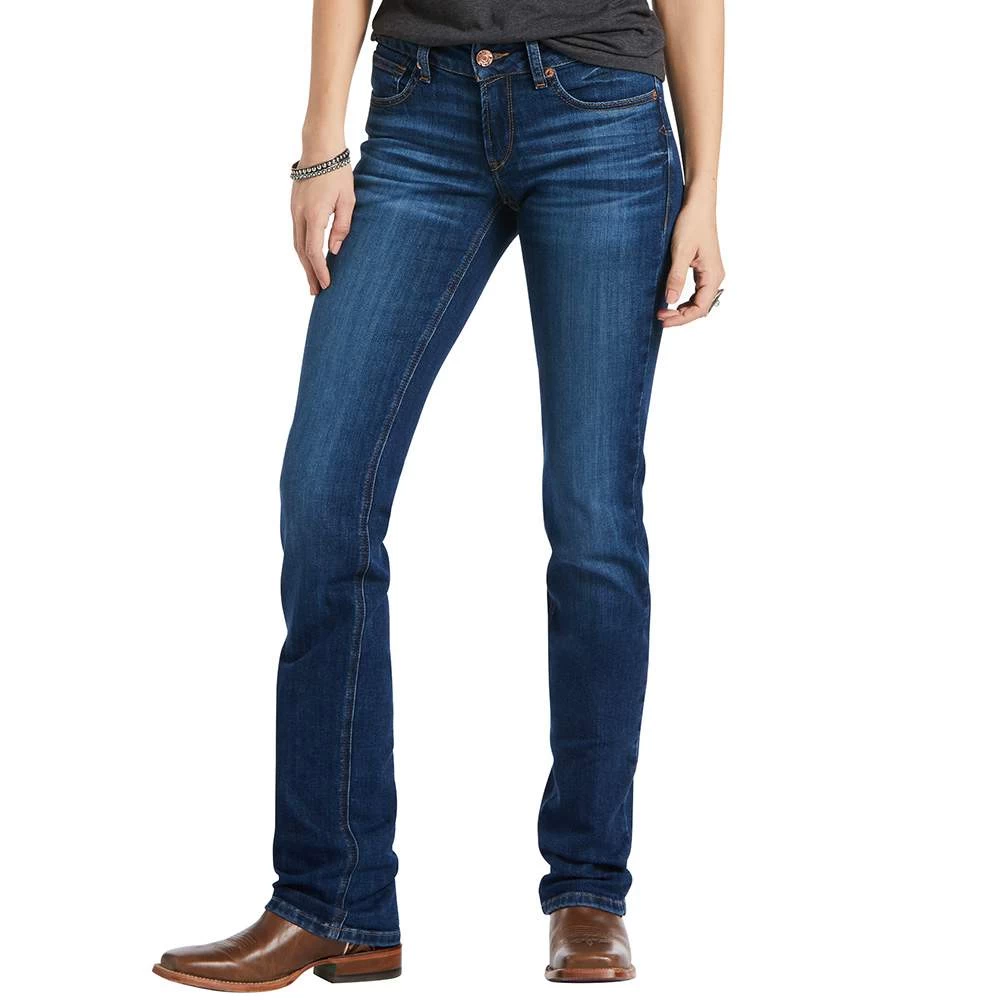 Ariat Women's R.E.A.L. Mid Rise Candace Straight Jean 2 Ariat Women's R.E.A.L. Mid Rise Candace Straight Jean - Image 2