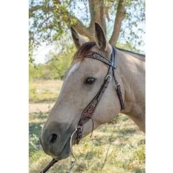 Circle Y Saddlery Dark Flash Arizona Flower Browband Headstall -Western Cowboy Equipment Store 1008 12 SC 3