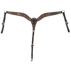 Circle Y Saddlery Dark Flash Arizona Flower Breast Collar -Western Cowboy Equipment Store 1008 23 SC pg 20234