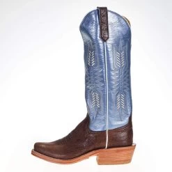 Rios Of Mercedes Women's Ride Ready KangoTobac Smooth Ostrich 15in. Blue Top Cowgirl Boot 7 Rios Of Mercedes Women's Ride Ready KangoTobac Smooth Ostrich 15in. Blue Top Cowgirl Boot -Western Cowboy Equipment Store 106141 2