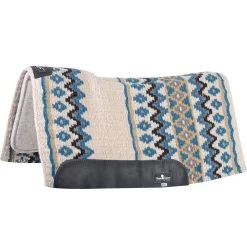 Classic Equine Contour Wool Top Felt 32 X 34 Saddle Pad Ivory/Seafoam