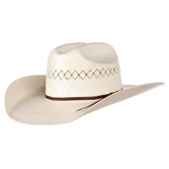 American Hats Ivory 8400 4 1/4in. Brim Rancher Crease Straw Cowboy Hat