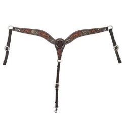 Circle Y Saddlery Dark Flash Arizona Flower Breast Collar