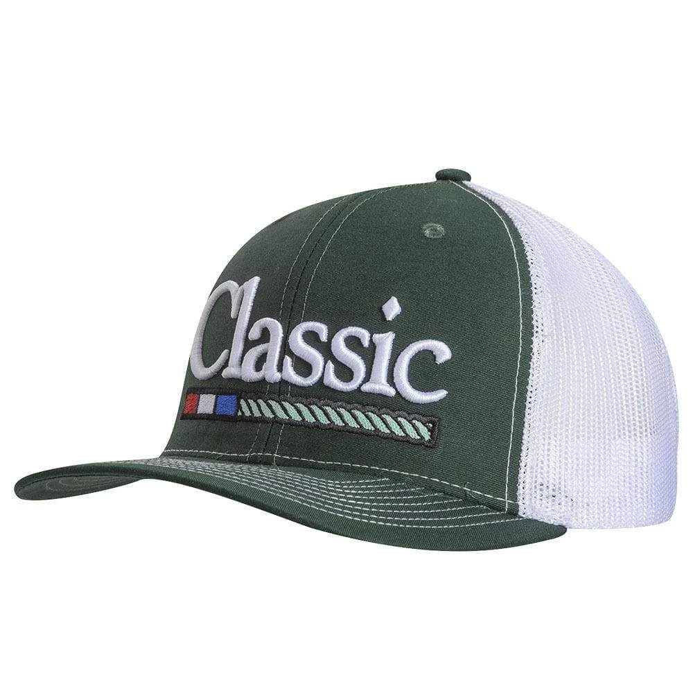 Classic Ropes Green/White Large Embroidered Logo Cap 1 Classic Ropes Green/White Large Embroidered Logo Cap