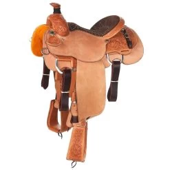 Martin Joe Beaver 1/4 Breed Prairie Flower Calf Roper Saddle