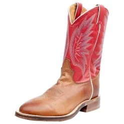 Tony Lama Men`s Brayden Cedar Brown 11in. TImeless Red Top Round Toe