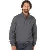 Wrangler Men's Quilted 1/4 Snap Pullover Jacket Heather Grey