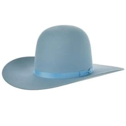 Rodeo King 7X Powder Blue 4 Inch Brim Open Crown Felt Hat