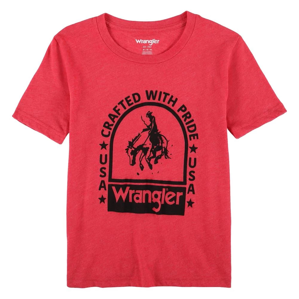 Wrangler Boy's Crafted With Pride Red Graphic Tee 1 Wrangler Boy's Crafted With Pride Red Graphic Tee