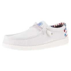 Heydude Men's Hey Dude Wally Patriotic Off White Casual