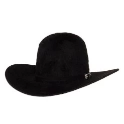 American Hats 20X Grizzly Black 4 1/4in. Brim Felt Cowboy Hat -Western Cowboy Equipment Store 20XGBLKS42 open