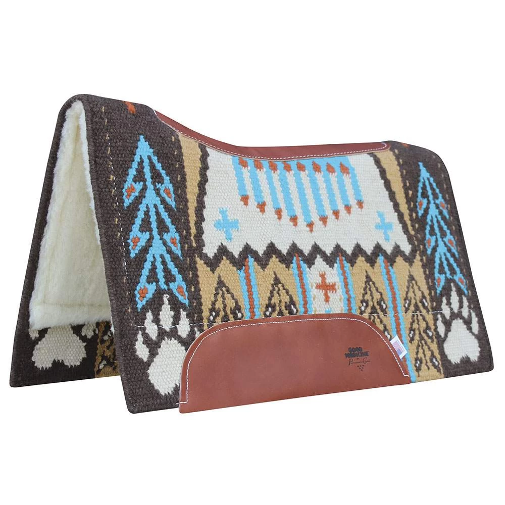 Professionals Choice 33x38 Good Medicine Bear Paw Saddle Pad 4 Professionals Choice 33x38 Good Medicine Bear Paw Saddle Pad - Image 4