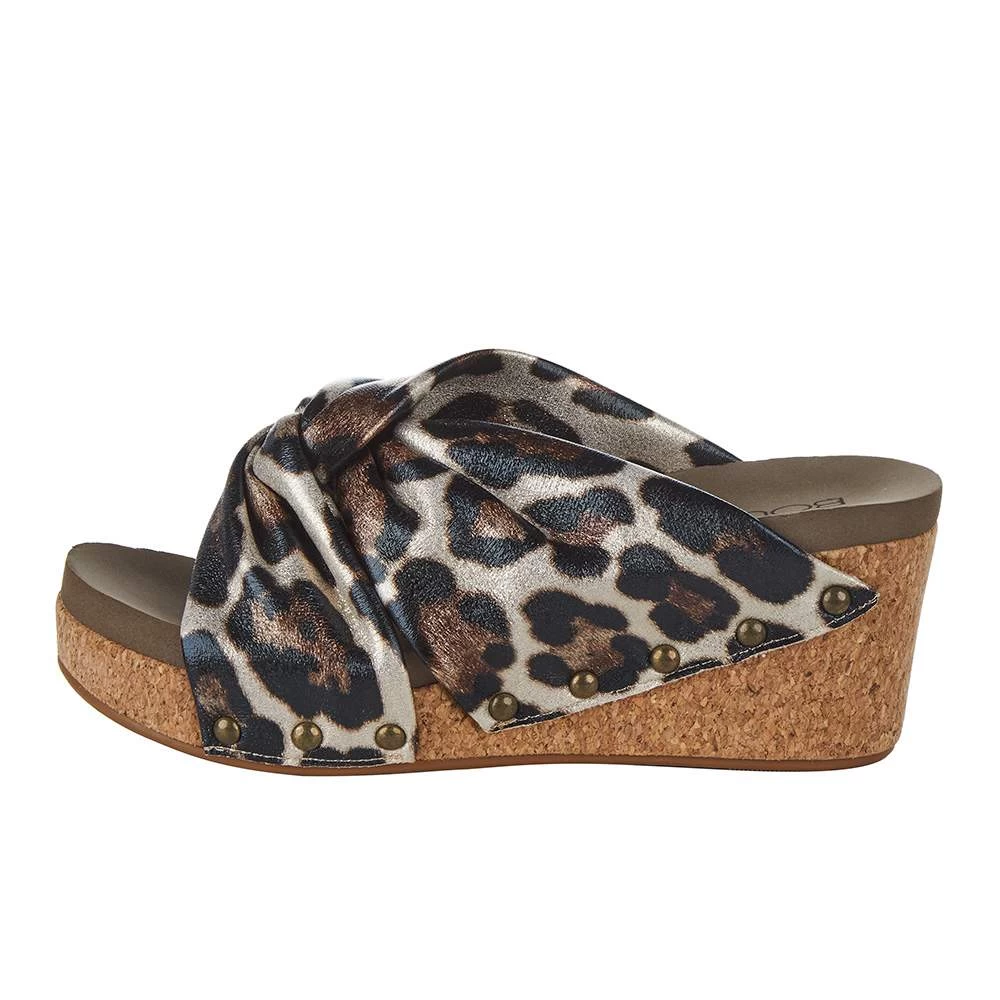 Corkys Footwear Women`s Corky's Cheerful Gold Cheetah Wedge 3 Corkys Footwear Women`s Corky's Cheerful Gold Cheetah Wedge - Image 3