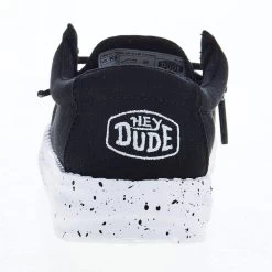 Heydude Toddler Hey Dude Wally Slub Black Canvas Casual Shoe -Western Cowboy Equipment Store 40029 001 04