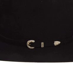 American Hats 40X Black Open Crown 4-1/4in. Brim Felt Cowboy Hat -Western Cowboy Equipment Store 40XBLKS42 2