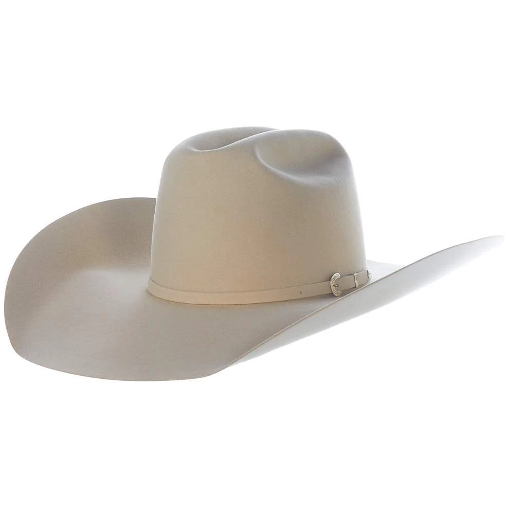 American Hats 40X Bone Self Band 5in. Brim Open Crown Felt Cowboy Hat 2 American Hats 40X Bone Self Band 5in. Brim Open Crown Felt Cowboy Hat - Image 2