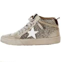 Shu Shop Ladies Gold Glitter Paulina High Top Casual Shoe -Western Cowboy Equipment Store 529 714 03