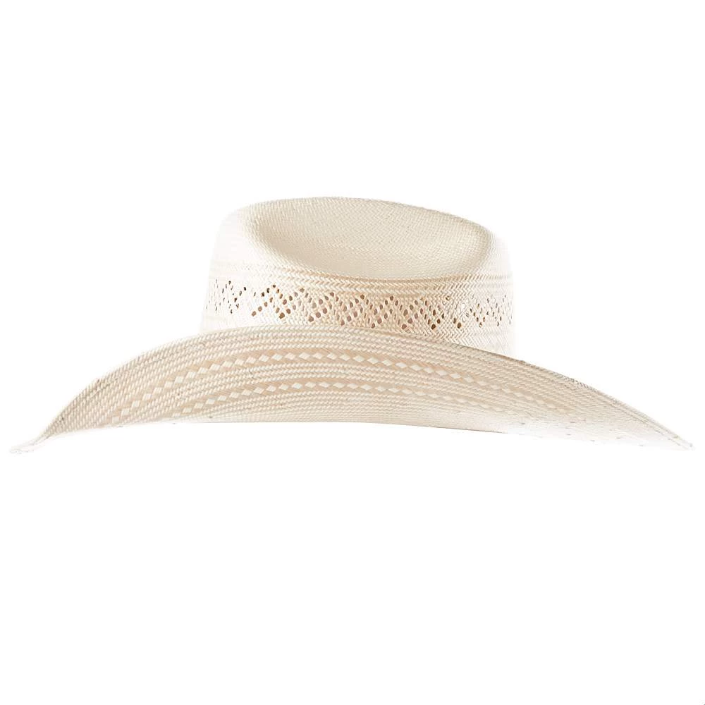 American Hats AHC 6900 Racher Drilex 2 Cord Chocolate Band 4 1/4in. Brim Straw Cowboy Hat 2 American Hats AHC 6900 Racher Drilex 2 Cord Chocolate Band 4 1/4in. Brim Straw Cowboy Hat - Image 2