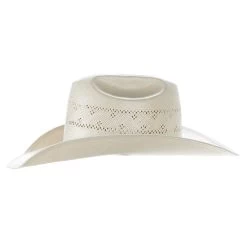 American Hats Solid Weave Fancy Vent 4in. Brim Straw Cowboy Hat -Western Cowboy Equipment Store 7210S2CBLK4 21