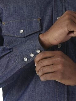 Wrangler Mens FR Flame Resistant Long Sleeve Twill Work Shirt -Western Cowboy Equipment Store 81JTf9pqGlL