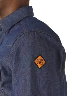 Wrangler Mens FR Flame Resistant Long Sleeve Twill Work Shirt -Western Cowboy Equipment Store 81W0eqBfLwL