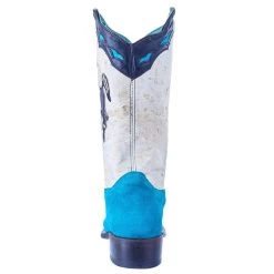 Corral Women`s Blue Suede Inlay Cowgirl Boot -Western Cowboy Equipment Store A4210 4