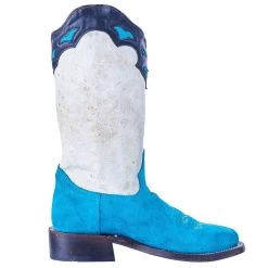 Corral Women`s Blue Suede Inlay Cowgirl Boot -Western Cowboy Equipment Store A4210 5