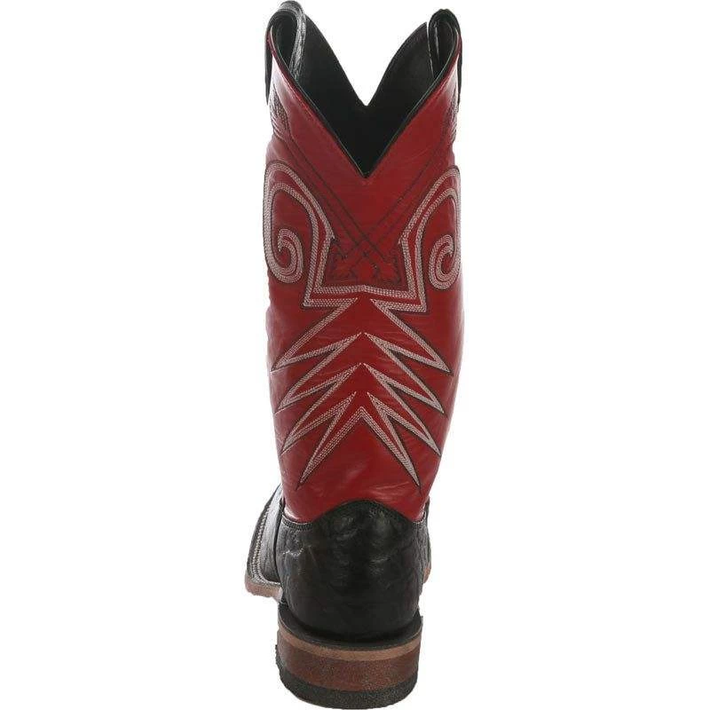 Men's Justin Bent Rail Black Wildebeest Cowboy Boots 4 Men's Justin Bent Rail Black Wildebeest Cowboy Boots - Image 4