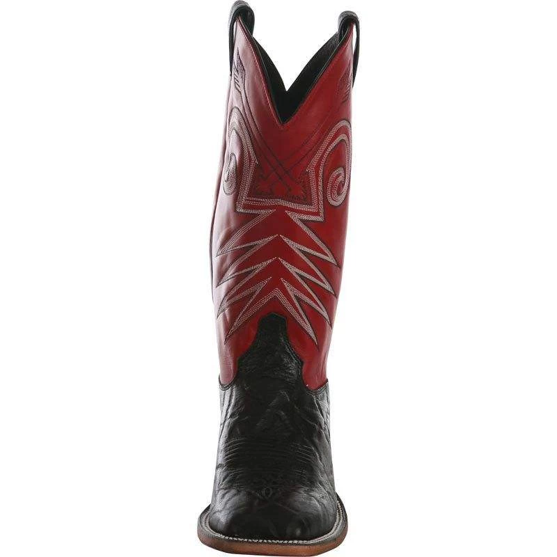 Men's Justin Bent Rail Black Wildebeest Cowboy Boots 2 Men's Justin Bent Rail Black Wildebeest Cowboy Boots - Image 2