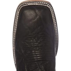 Men's Justin Bent Rail Black Wildebeest Cowboy Boots 9 Men's Justin Bent Rail Black Wildebeest Cowboy Boots -Western Cowboy Equipment Store BR319 toe