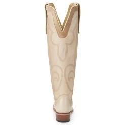 Justin Boots Women's Vintage Verlie Vanilla 17 In Top Round Toe Cowgirl Boot -Western Cowboy Equipment Store JST 006 VN4475