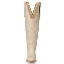 Justin Boots Women's Vintage Verlie Vanilla 17 In Top Round Toe Cowgirl Boot -Western Cowboy Equipment Store JST 008 VN4475