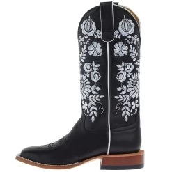 Macie Bean Women`s Black Eyed Susan Black Water Top Boot -Western Cowboy Equipment Store M9166 03