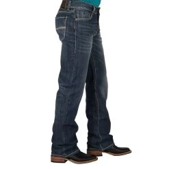 Rock N Roll Cowboy Mens N Double Barrel Relaxed Fit Straight Leg Jeans -Western Cowboy Equipment Store MOS8553 2