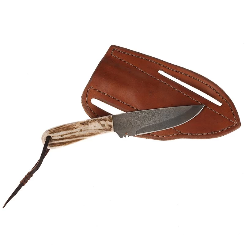 Nrs Ranch Knives Cowtown Knife Abilene W/ Plain Leather Pancake Sheath 3 Nrs Ranch Knives Cowtown Knife Abilene W/ Plain Leather Pancake Sheath - Image 3