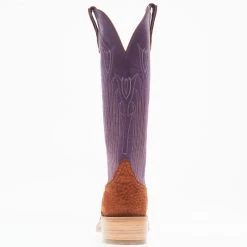 Rios Of Mercedes Women's Rust Carpincho Violet Buffamonte Top Boot -Western Cowboy Equipment Store RIOS 106 04
