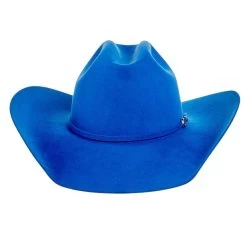 Rodeo King 7X Cobalt Blue 4in. Brim Open Crown Felt Cowboy Hat -Western Cowboy Equipment Store RK322 4
