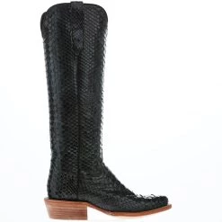 R Watson Boots Women's Dark Green Python 17 In Top Cowgirl Boot -Western Cowboy Equipment Store RWL7215 1 03