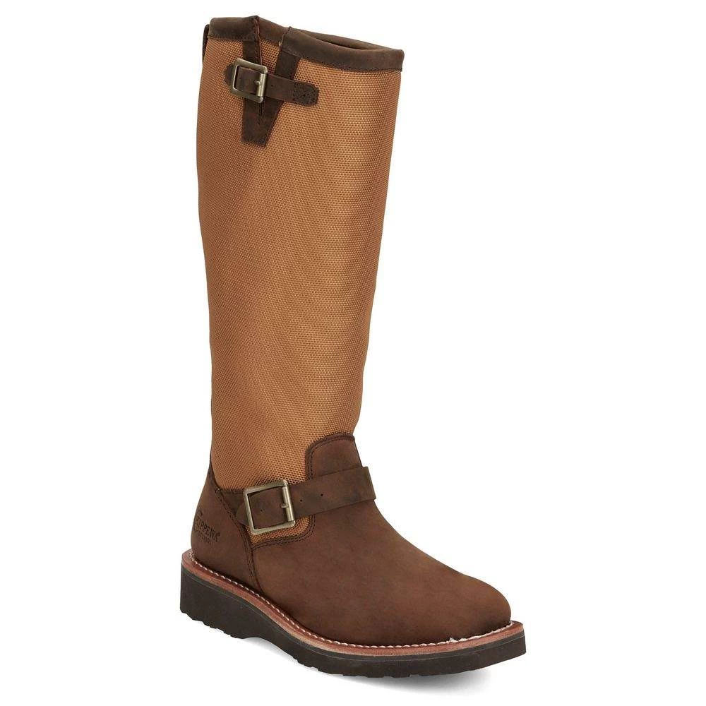 Justin Boots Women's Cottonwood Hickory Brown Square Toe 17in Tall Snake Boot 3 Justin Boots Women's Cottonwood Hickory Brown Square Toe 17in Tall Snake Boot - Image 3