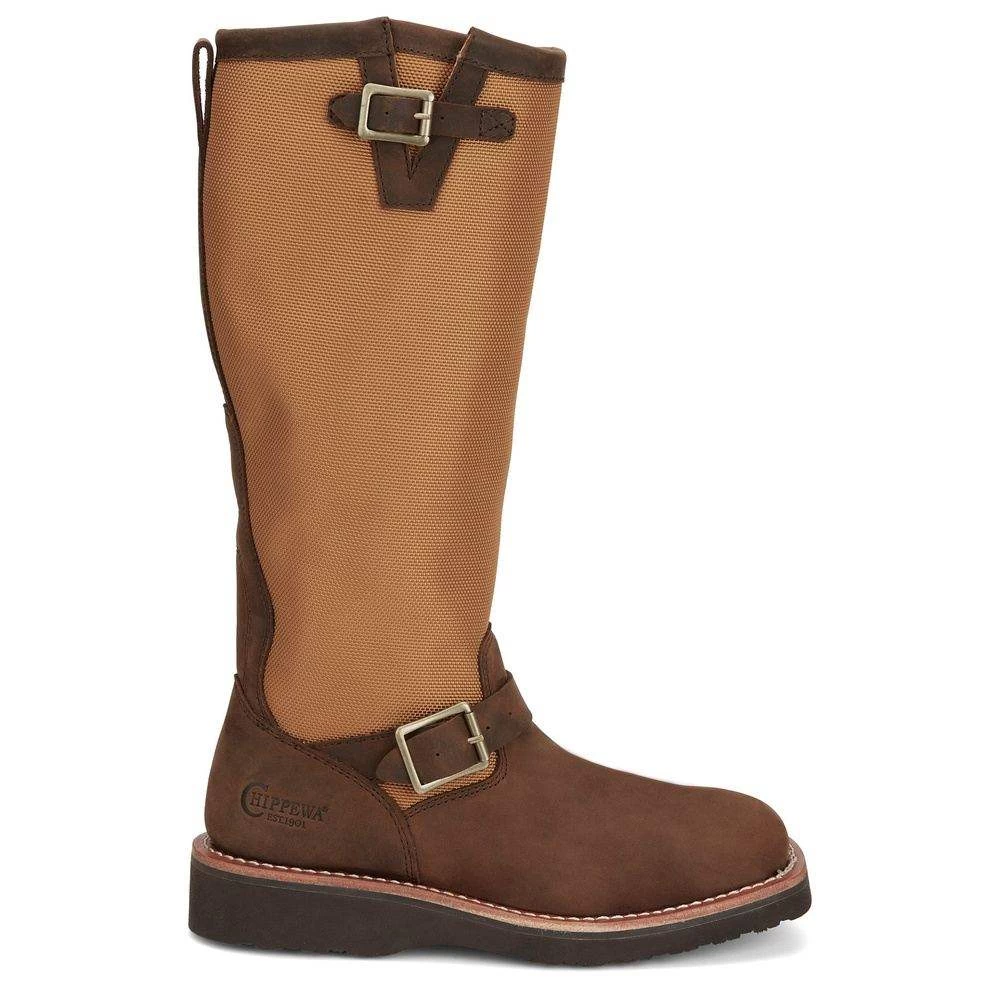 Justin Boots Women's Cottonwood Hickory Brown Square Toe 17in Tall Snake Boot 4 Justin Boots Women's Cottonwood Hickory Brown Square Toe 17in Tall Snake Boot - Image 4