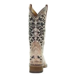 Corral Kids Bronze Black Glitter Inlay Cowboy Boot -Western Cowboy Equipment Store T0042 3